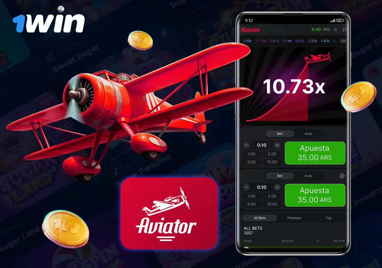Aviator en la app de casino 1win