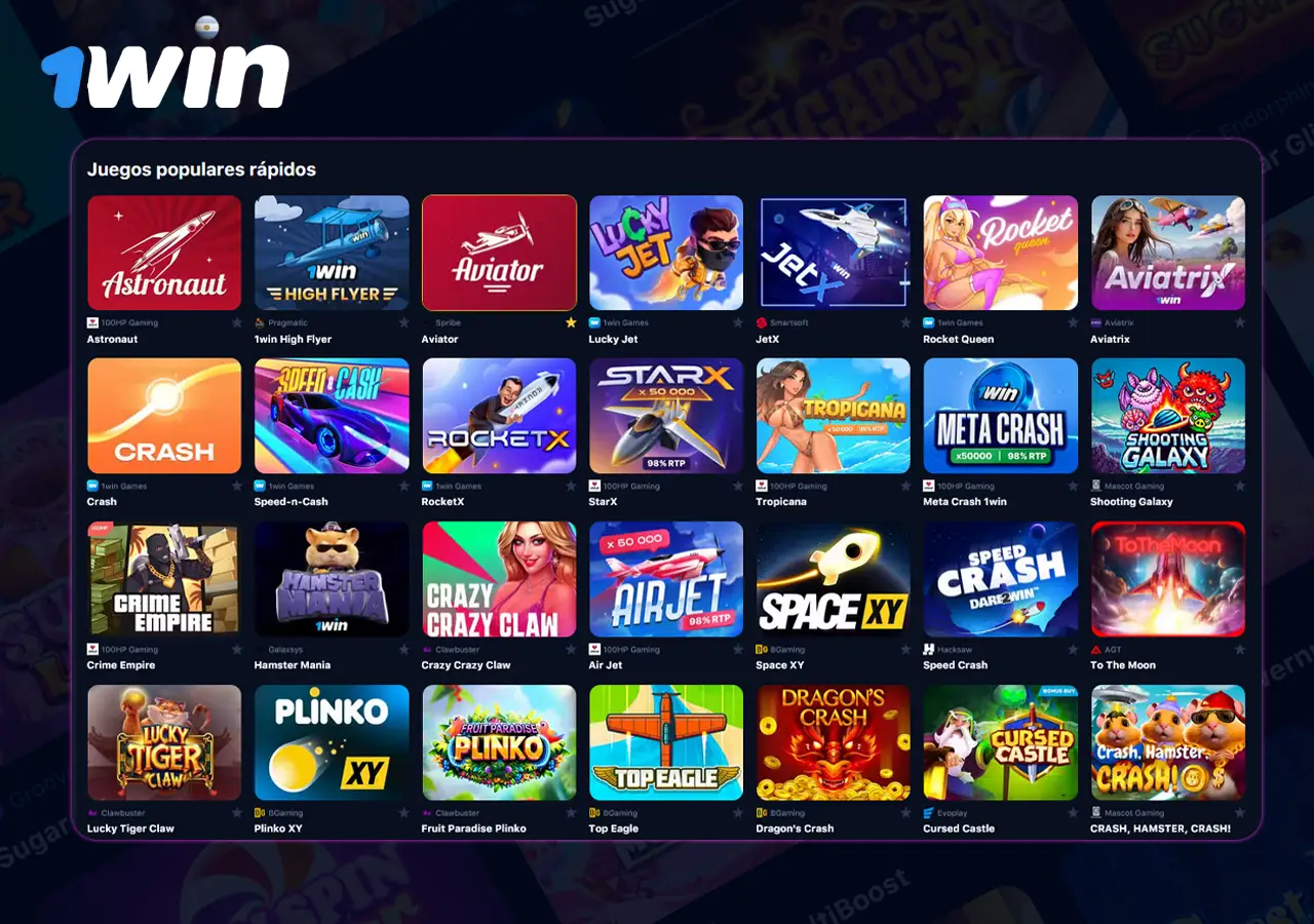 Juegos Rápidos o "Quick Games" de 1Win