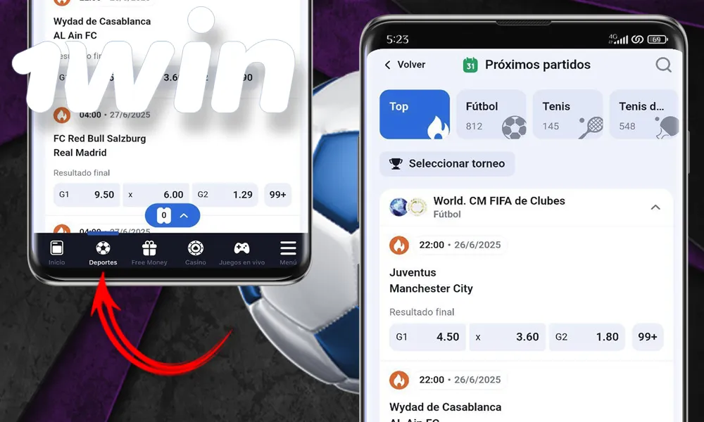 Apuestas deportivas con la aplicación 1win Argentina