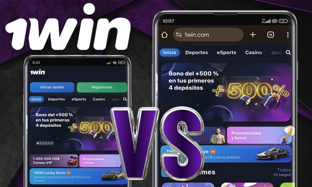 Sitio móvil de 1win