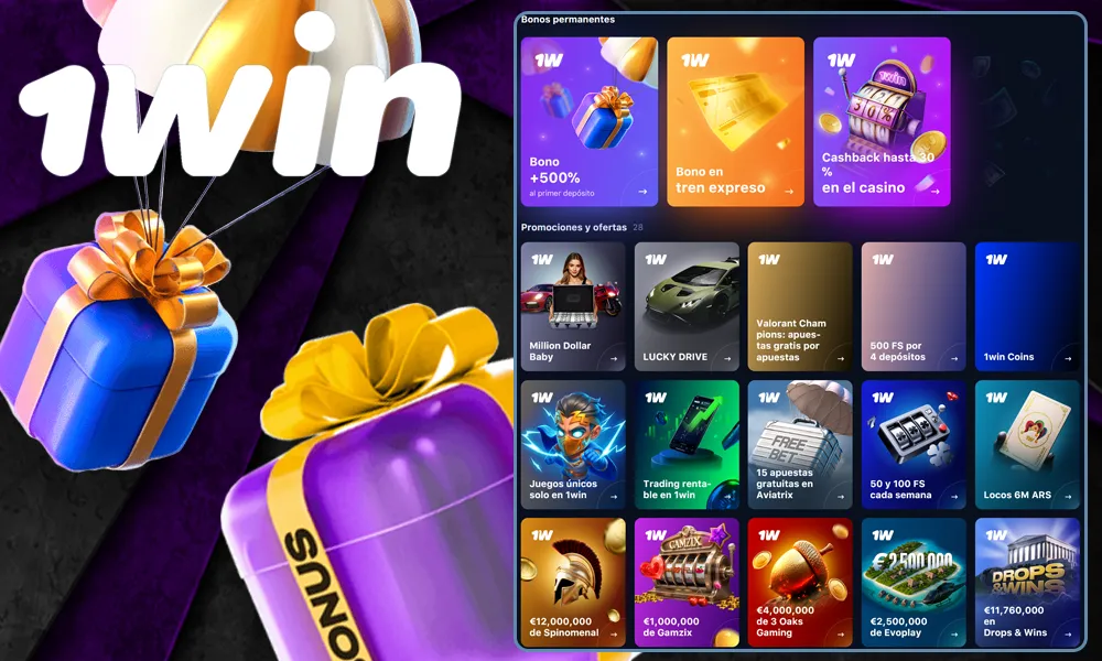 Resumen de las principales bonificaciones y promociones de 1win Argentina